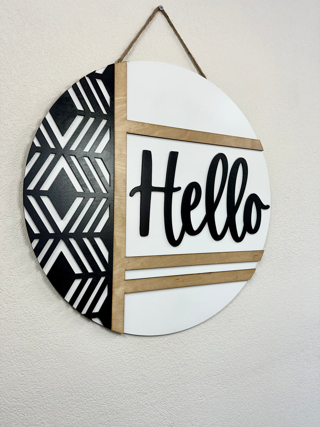 Hello | Modern | Simple Door Hanger