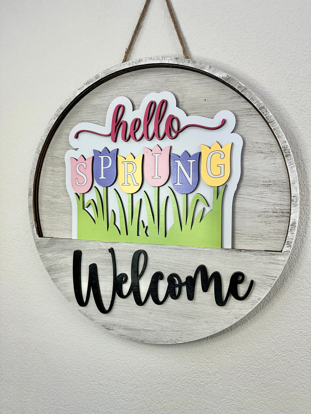 Hello Spring Tulips | April | May Door Hanger