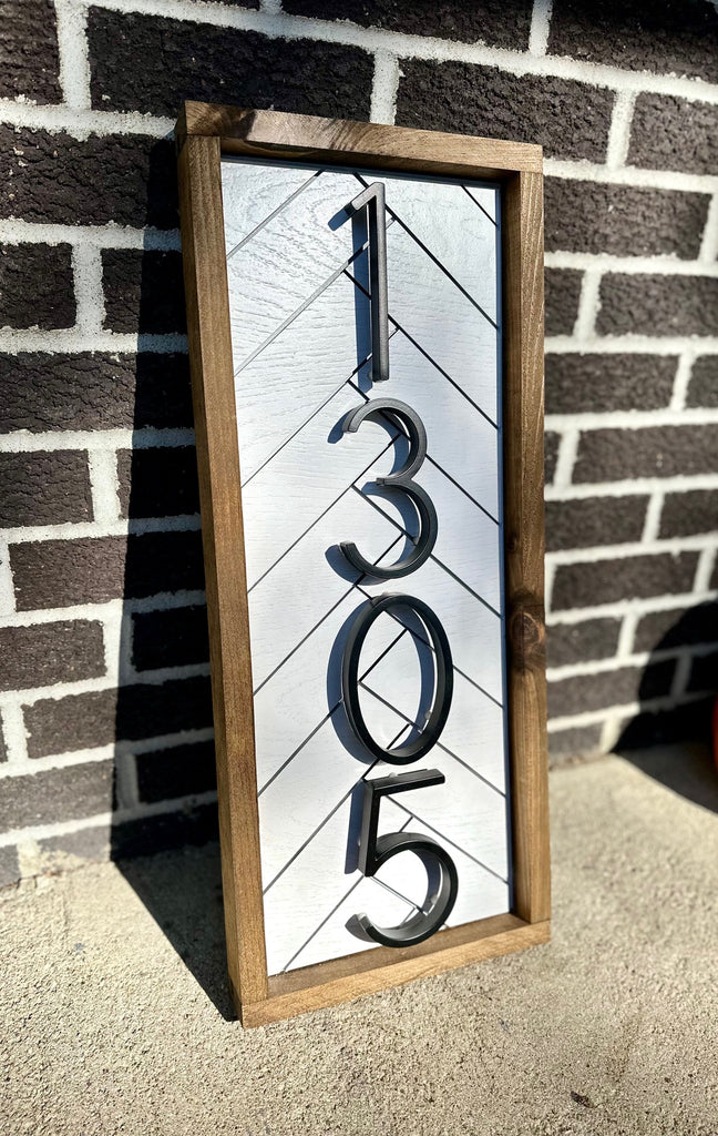 Herringbone Address Sign – midwestdesignsrb