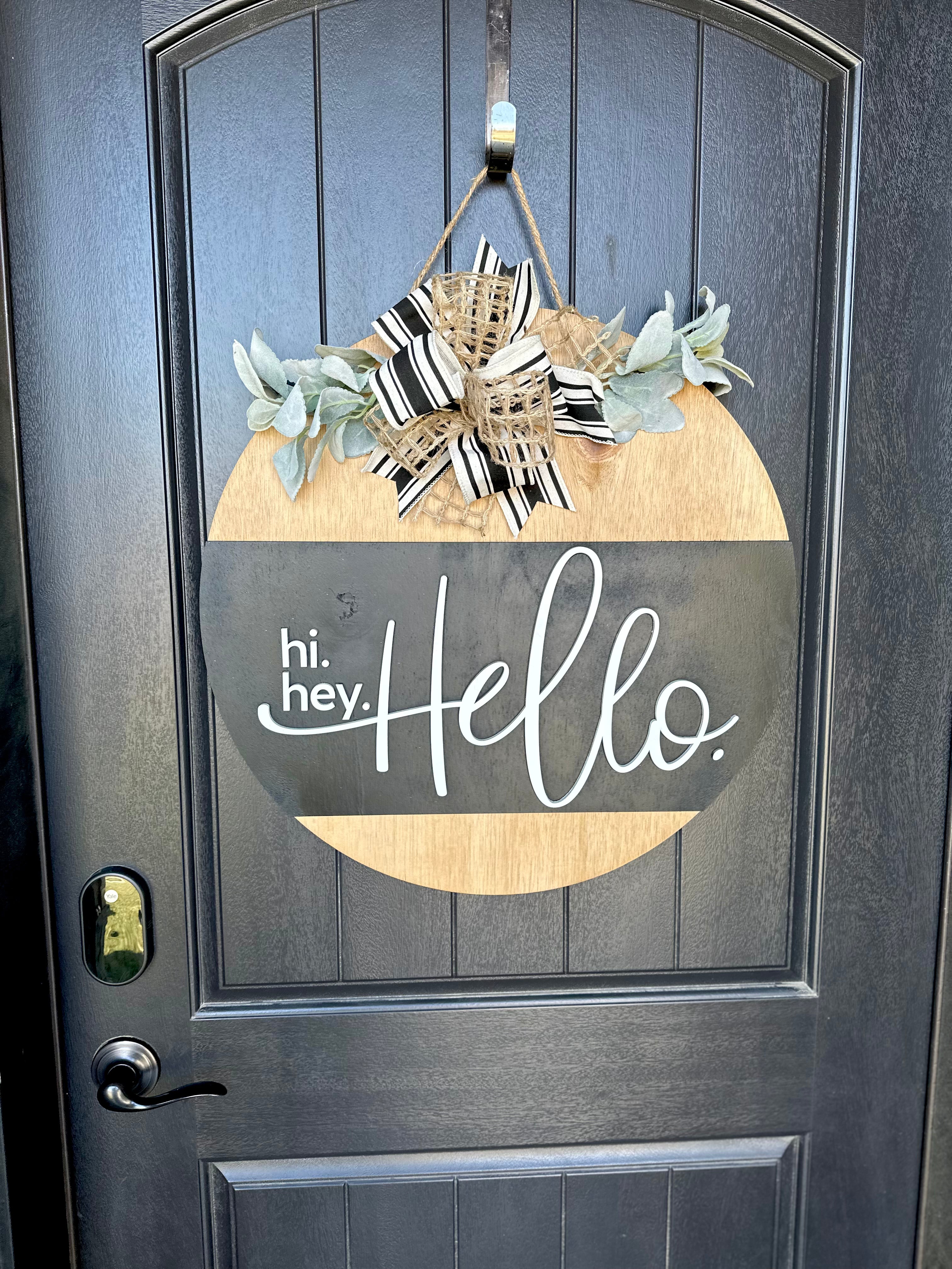 Hi Hey Hello Door Hanger