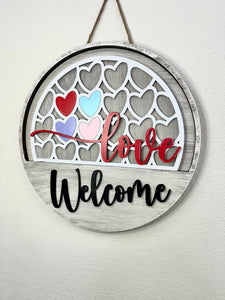 Love | February | Hearts Door Hanger