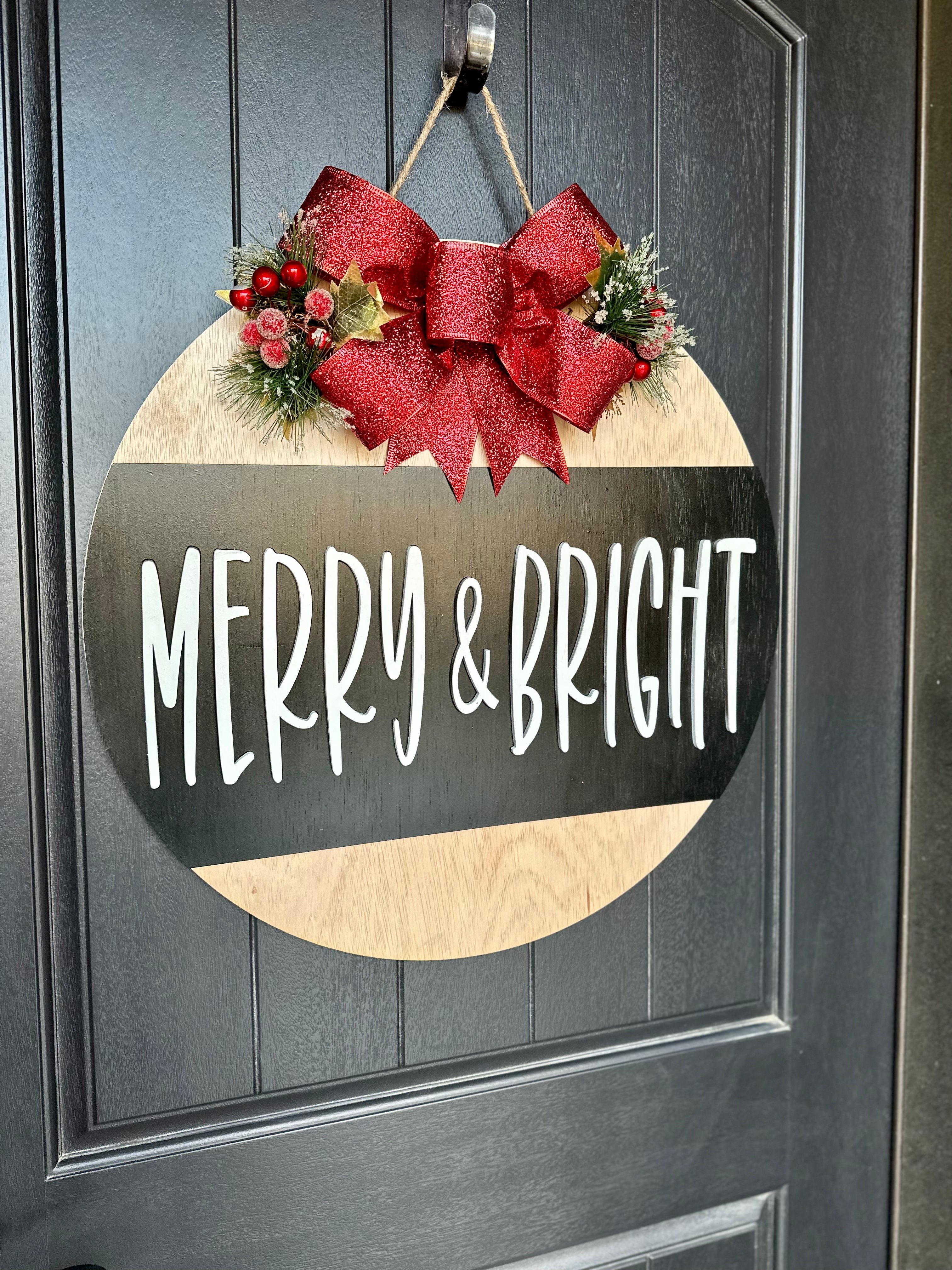 Merry & Bright Door Hanger 