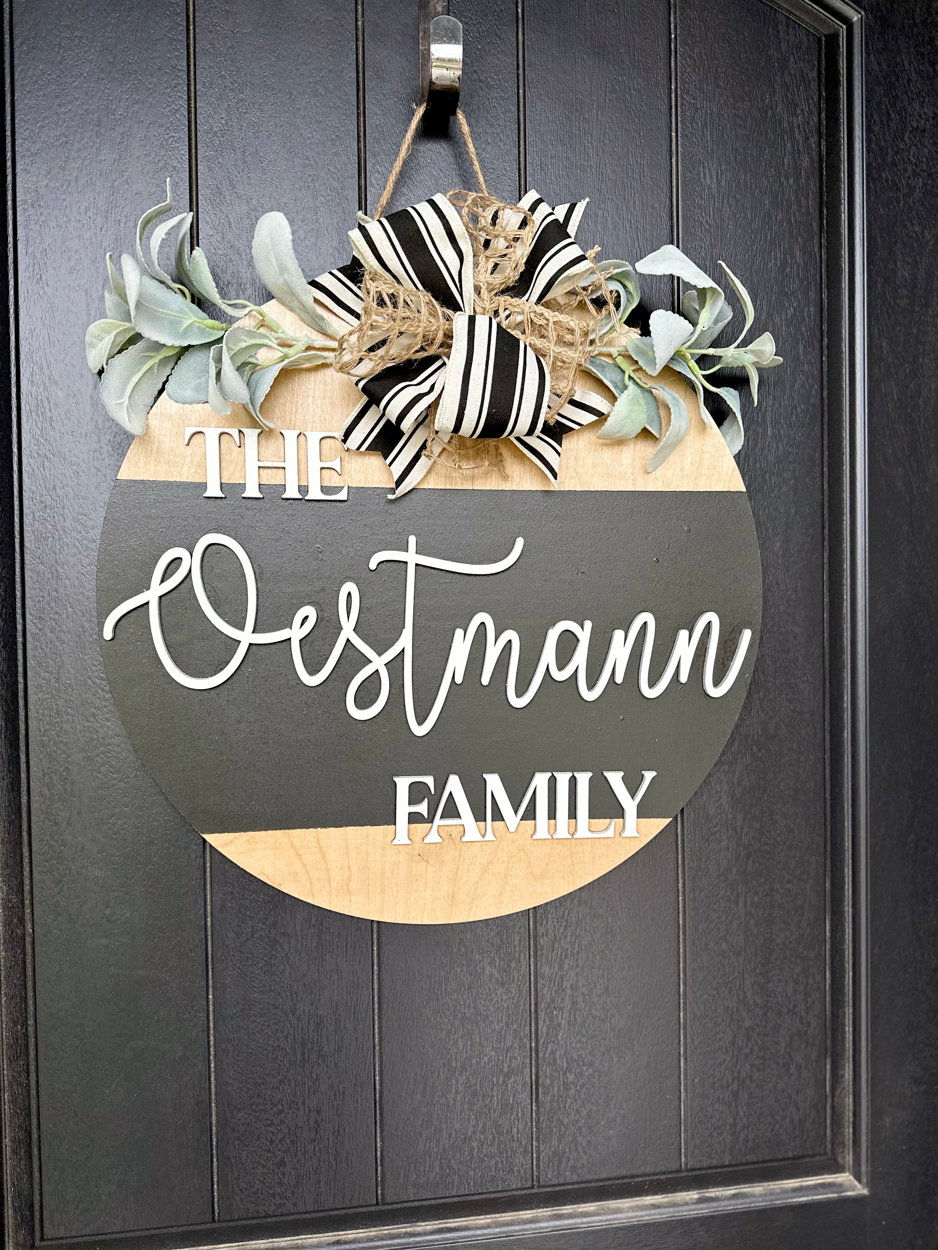 The Family Door Hanger Personalized 