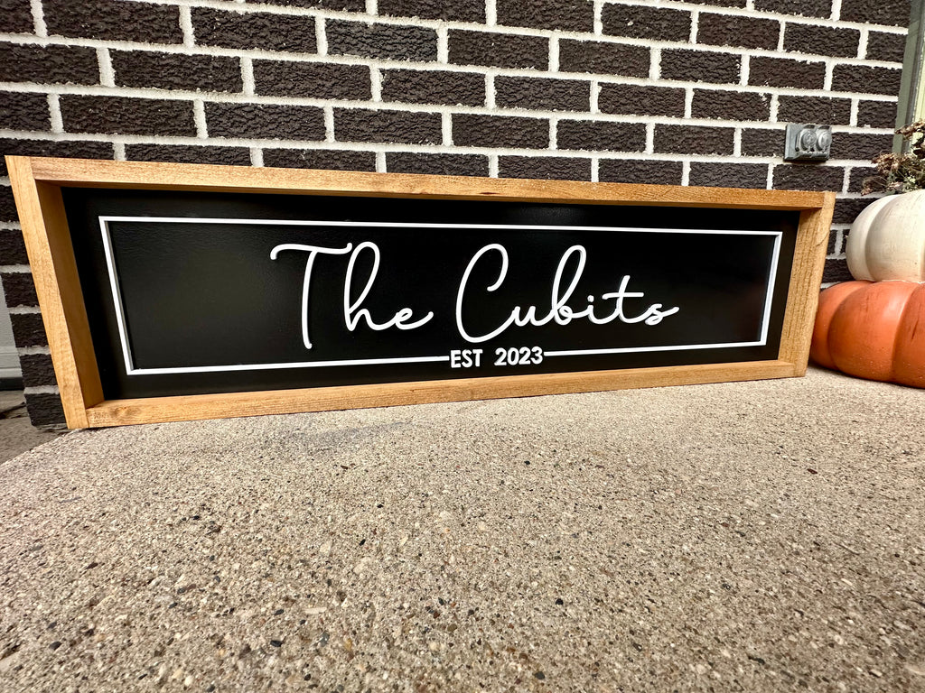 Entering Est. Sign Personalized Framed Signs – midwestdesignsrb