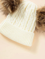 Load image into Gallery viewer, Toddle Pom Pom Hat White
