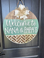 Load image into Gallery viewer, Welcome To Nana &amp; Papa&#39;s Door Hanger
