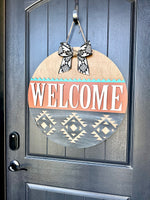 Load image into Gallery viewer, Welcome | Western | Rustic Door Hanger
