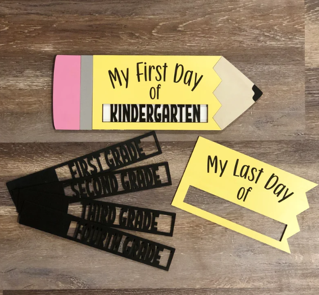 First Day of School Pencil Sign | Interchangeable