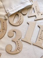 Load image into Gallery viewer, Wooden Newborn Milestone Markers | Numbers
