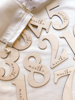 Load image into Gallery viewer, Wooden Newborn Milestone Markers | Numbers
