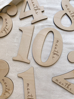 Load image into Gallery viewer, Wooden Newborn Milestone Markers | Numbers
