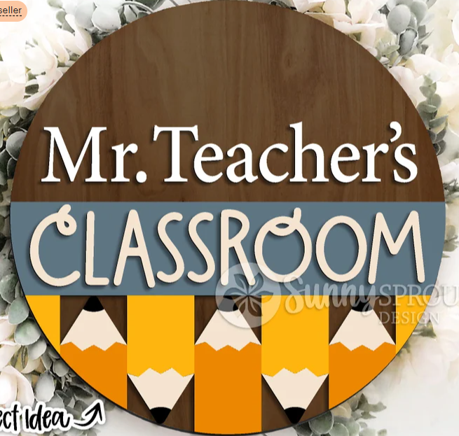 Teacher Classroom Pencil Door Hanger