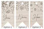 Load image into Gallery viewer, Personalized Engraved Pattern Gift/Stocking Tags | Bottom Cut
