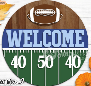 Welcome | Football Door Hanger