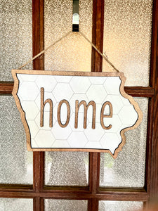 ALL 50 STATES AVAILABLE** Modern State Home Door Hanger