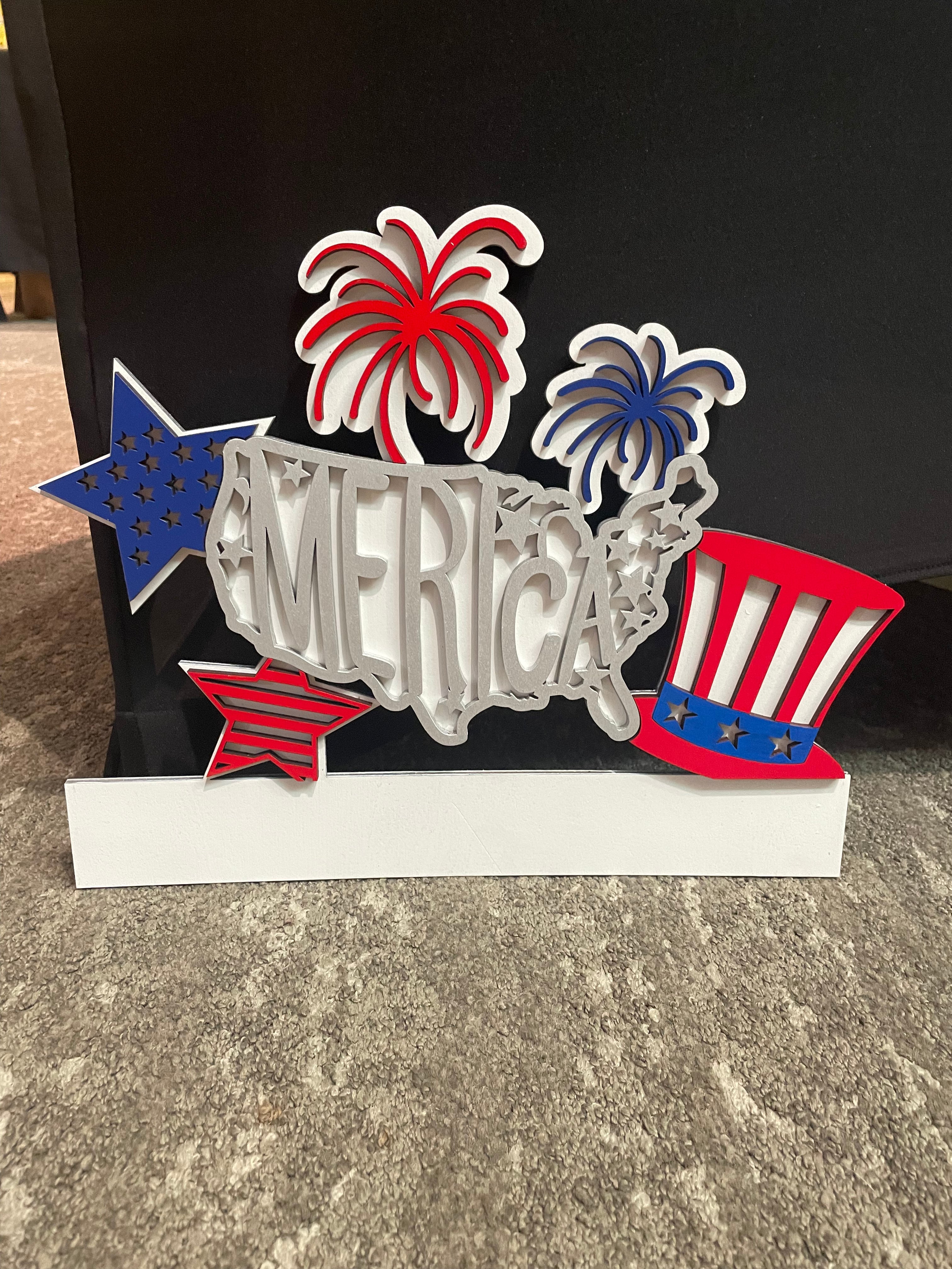 America | July | Memorial Day Interchangeable pocket door hanger