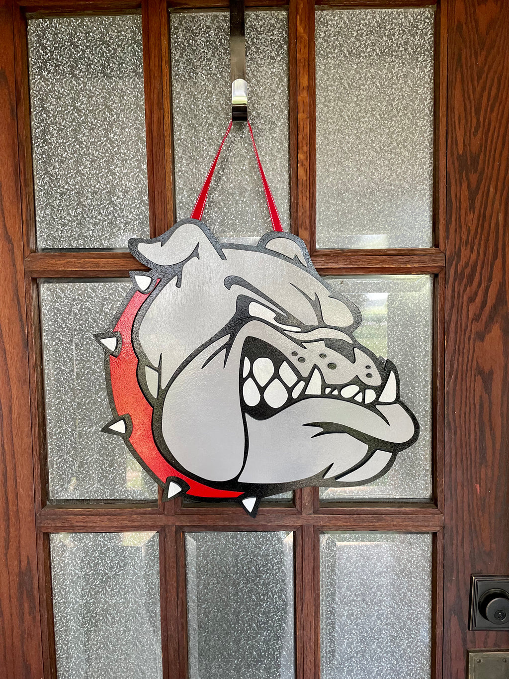 Bulldog Mascot Door Hanger