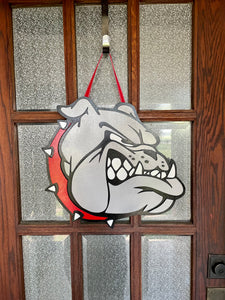 Bulldog Mascot Door Hanger